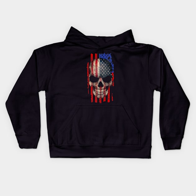 Skull Human Skeleton Flesh Kids Hoodie by Feliz ZombiePunk